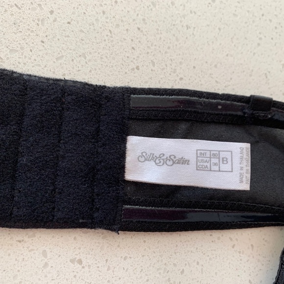 Silk & Satin Black Balconette Strapless Bra 36B - Picture 4 of 4